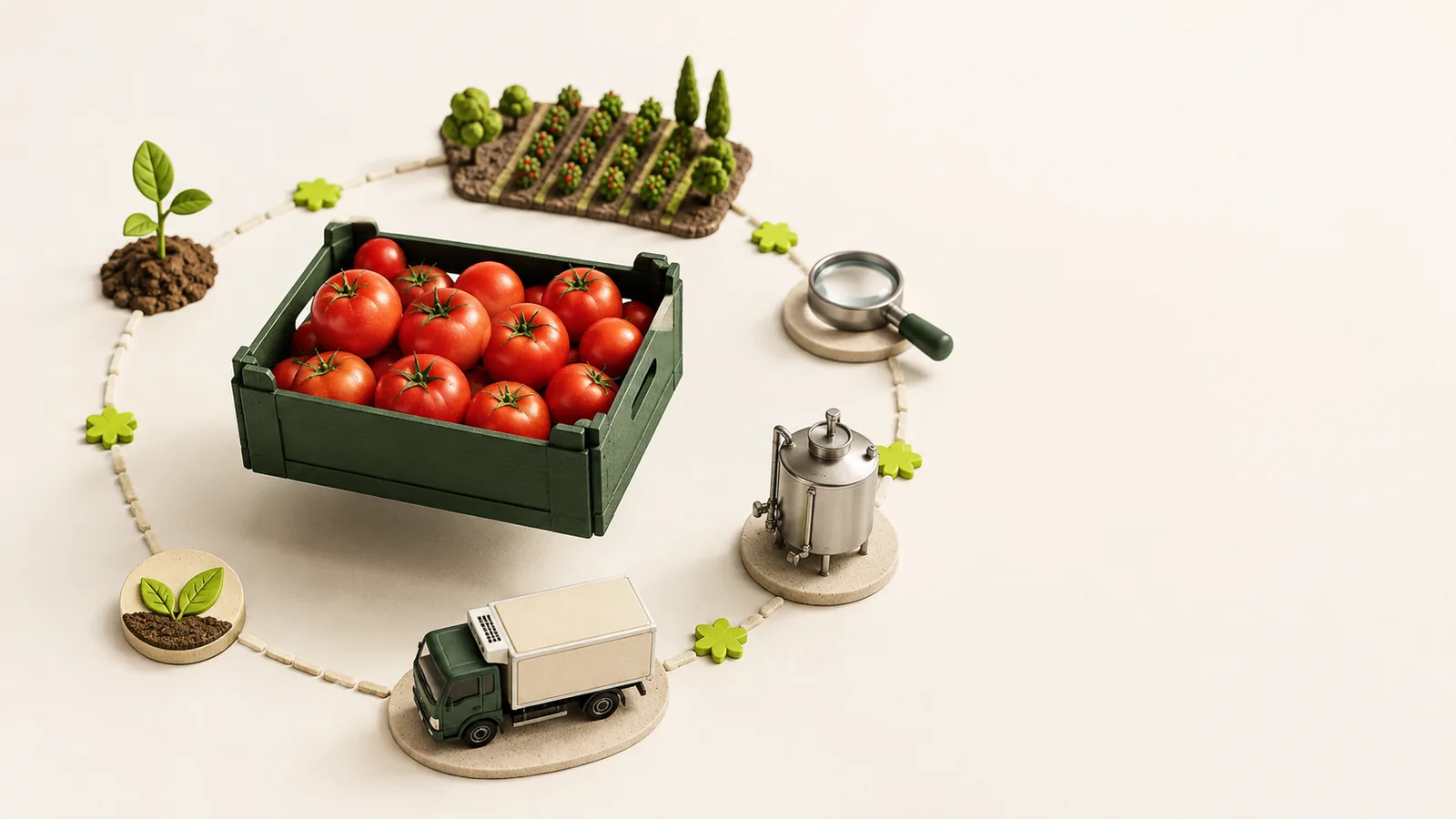 Food product with its connected evidence and product story